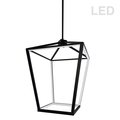 Dainolite 46W Chandelier, Matte Black With White Diffuser CAG-2046C-MB